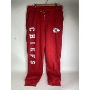 Kansas City Chiefs KC Ultra Game Day NFL Red Jogger Pants Sweatpants Mens Size L